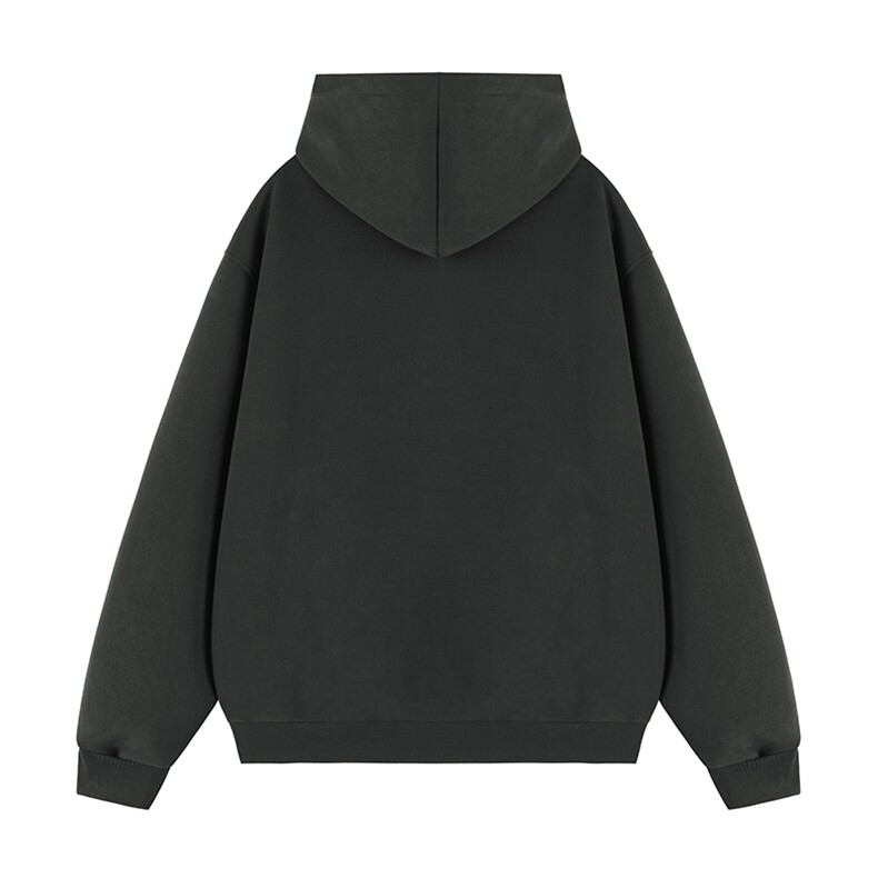 抖音得物二开美式高街重磅结构双层撞色连帽卫衣开衫外套W116,男装卫衣,电商A486