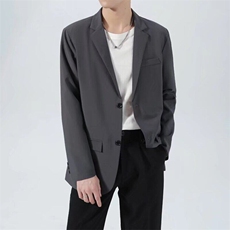轻商务休闲抗皱免烫小西服男士春秋宽松简约西装夹克外套XD15，男装夹克，星座1116A-2（原606A-1）
