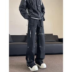 工装裤男韩版潮流宽松直筒裤ins高街痞帅休闲裤GK24547，男装工装外套，星座302B-2