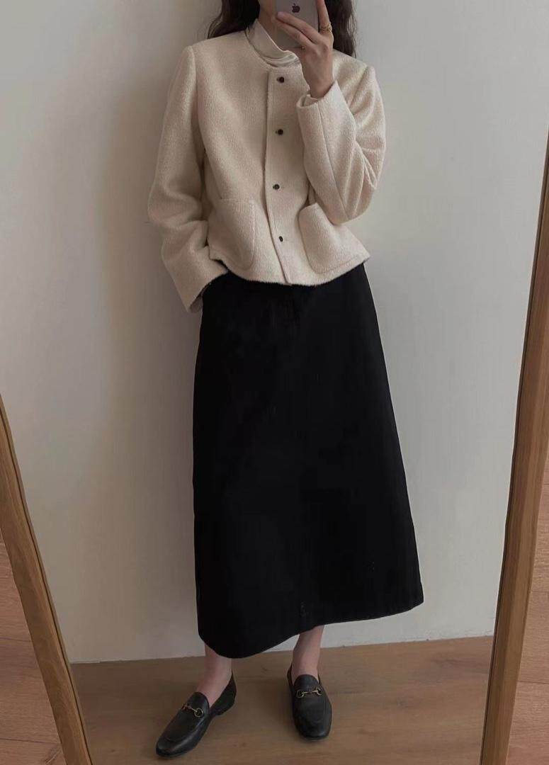 羊毛小香外套，其它，桔子