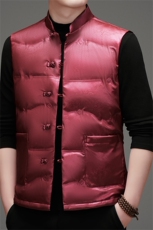风羽绒服唐装马甲90绒羽绒服男复古盘扣中式唐装TR2816-P145，男装羽绒服，星座1105-3