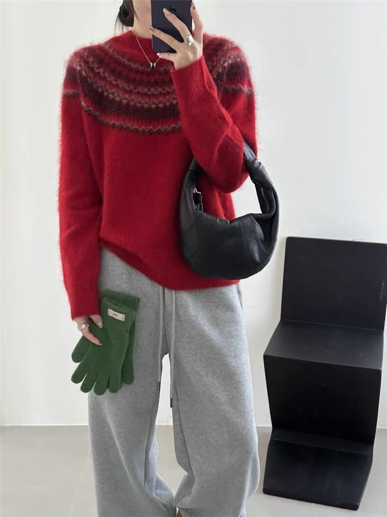 2025年秋季时尚百搭通勤简约休闲套头圆领，女装羊毛衫，晨旭羊绒