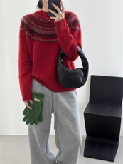 2025年秋季时尚百搭通勤简约休闲套头圆领，女装羊毛衫，晨旭羊绒