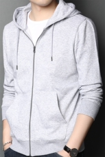 F6068钱塘2020-1春秋纯色长袖T恤男士休闲百搭连帽卫衣开衫P66，男装T恤，钱塘207-1