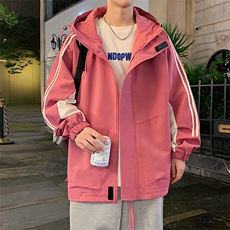 港风上衣拼接夹克宽松落肩拼色冲锋衣外套JK832P78，男装夹克，星座1204-3