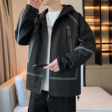 冲锋衣外套男2025春季新款宽松连帽休闲工装夹克潮流A02511-P85，男装夹克，星座308B-2