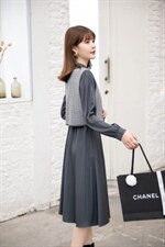 【秋季新款】两件套连衣裙马甲衬衫裙，女装连衣裙，笑思源