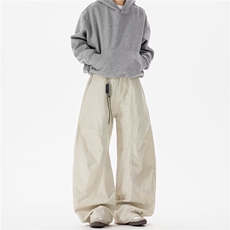 美式复古废土风弯刀裤男款秋季拼接工装裤潮牌高腰阔腿长裤子，男装工装外套，星座601-1