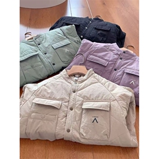 网图高品棉衣防泼水绗缝压格棉服宽松廓形休闲外套男女A1039-P88，男装棉衣，星座1505