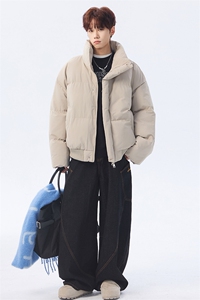 支持二开 冬装加棉加厚立领棉服男女棉衣外套光板面包服 M816-P70图片