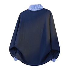 学院风假两件卫衣潮流宽松休闲上衣A161-MT-2603-P48，男装卫衣，电商A161