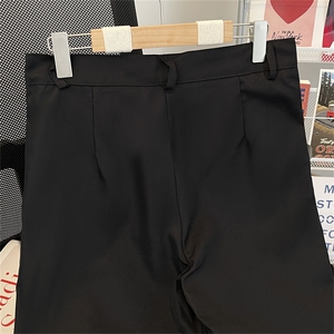 夏款男短裤西裤金属十字架拼接直筒宽松五分裤D74 P35图片