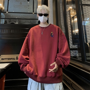 ！圆领卫衣男装港风长袖t恤男外套男WY549-特P23