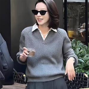 女士2025年秋季灰色套头图片
