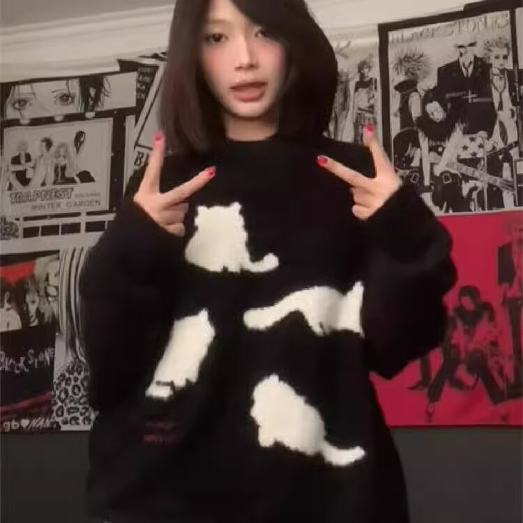 MM112-P65冬季新款毛衣青少年韩版刺绣棉衣羊羔绒港风外套,针织衫/毛衣,星座617A-2