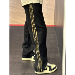 【有货】三条杠裤子男款设计感垂感条纹hiphop卫裤WK697HH-特P55图片