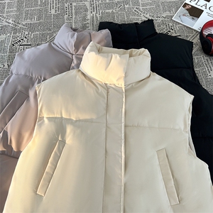 立领马甲冬季加厚保暖休闲潮流棉背心新款情侣款A266-WMJ8633-P45图片