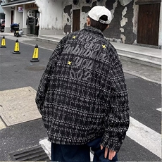 小香风夹克男ins潮牌痞帅外套春秋季休闲百搭上衣潮JK07715-P48，男装夹克，星座308B-2