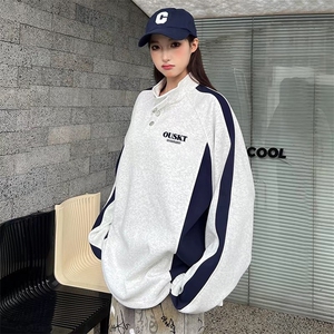 抖音得物高品质 25秋冬美式高街重磅结构多扣立领卫衣外套ACM4603图片