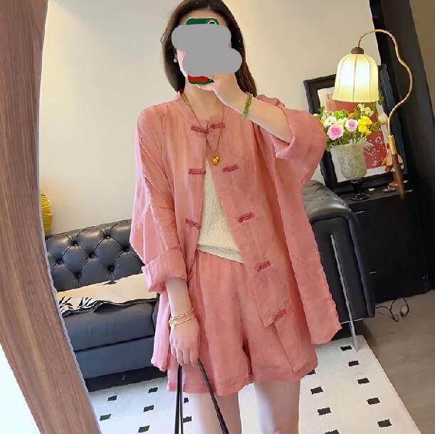 2025新中式复古盘扣潮品套装,女装套装/套裙,雪兔电商全品类