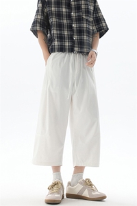 8XL-M七分裤男款夏季冰丝薄款休闲裤子宽松大码7分短裤QK27001P40图片