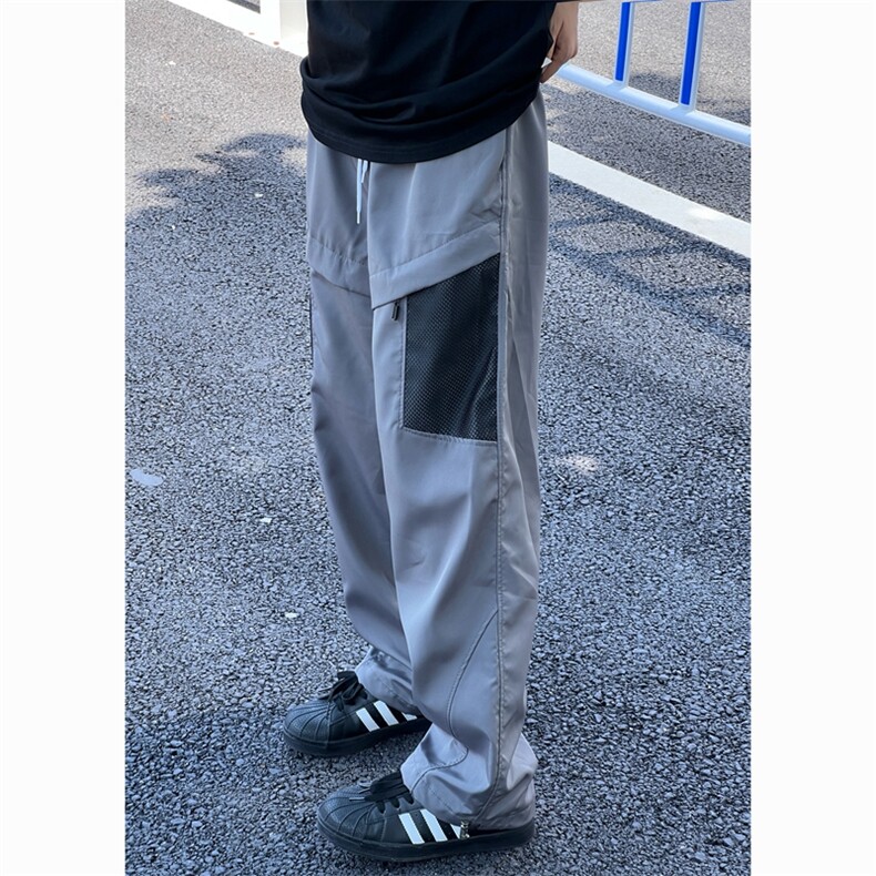 薄款户外机能冲锋裤男款夏季宽松直筒速干休闲裤,男装休闲裤,星座410-7