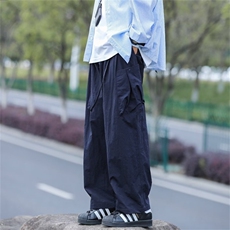 日系户外oversize大口袋工装裤男女宽松阔腿裤潮情侣UK288-P43，男装工装外套，星座1008-2