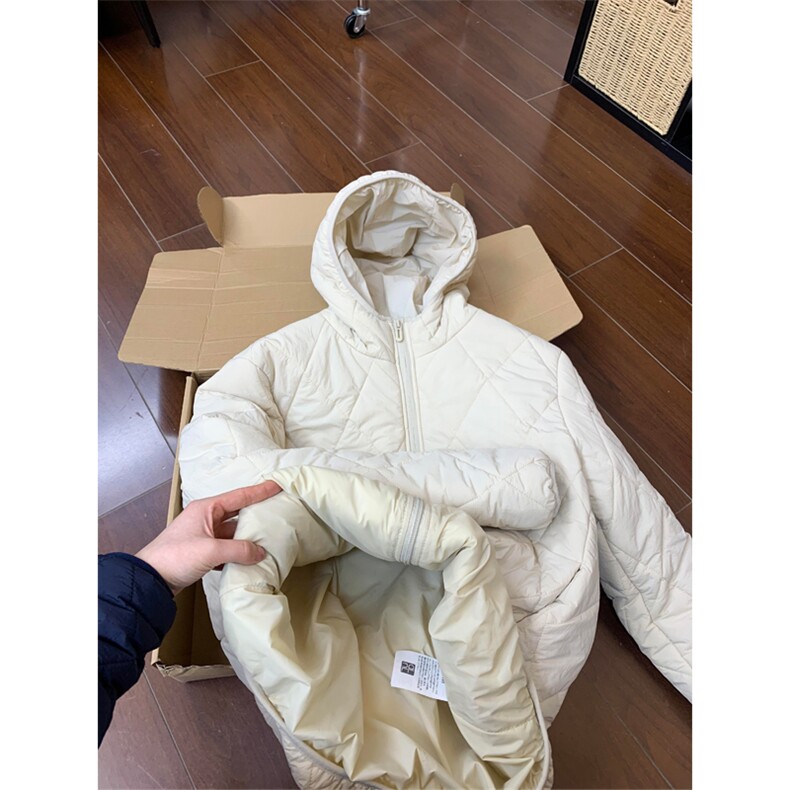 高品棉衣秋冬连帽菱形格环缝工艺轻薄棉服男女A1045-P85,男装棉衣,星座1505
