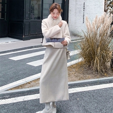 有货呢料羽绒服两件套套装真狐狸毛+90羽绒，2583-P405，控598，女装毛呢外套，2B218