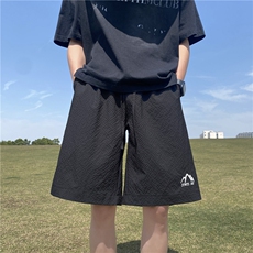 INS夏季新款透气泡泡格小山印花宽松休闲短裤B315-K24142-p35控48，男装牛仔裤，电商B315