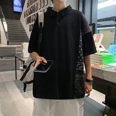高街腰果花polo衫男短袖夏潮牌潮流ins宽松半袖t恤上衣T687-P30，男装T恤，星座512-2
