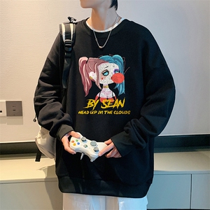 S6298-P28 秋季圆领卫衣男大码韩版宽松长袖外套图片