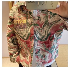 春秋季2026新款美式高街潮牌提花高质量男装上衣外套时尚男气质，女装短外套，星座506A