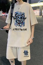！2024夏季潮牌男士华夫格短袖T恤百搭圆领一套HTZ15P50，男装T恤，电商B220