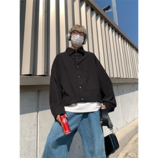 夏季简约下摆抽绳长袖衬衫外套休闲百搭衬衣外套C2249特价P45，男装衬衫，电商A007