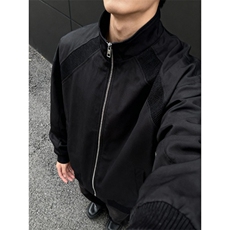 网图改夹克潮牌美式解构立领棒球服夹克男春秋外套特P40，男装夹克，电商C306-1