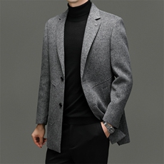 M85515-80钱塘2020-3新款时尚冬季休闲百搭中年男士毛呢外套P305，男装毛呢大衣，钱塘207-3