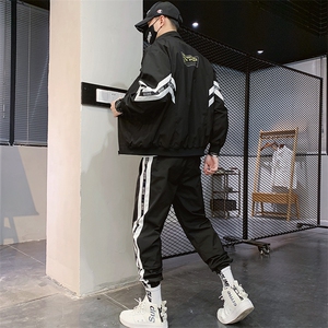 春季夹克套装工装翻领夹克男 男青少年两件套CYTZ18图片