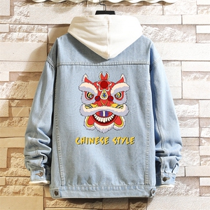 牛仔夹克男大码牛仔外套男茄克 NJ77185-P60加绒款-P75图片
