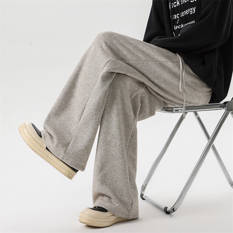 8XL-M特大码工装加绒裤男纯色宽松裤卫裤休闲基础款K995P65，男装休闲裤，电商D206-1