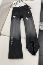 B221美式ins高街暗黑刺绣修身微喇牛仔裤LK25606-特P45控78，男装牛仔裤，电商B221