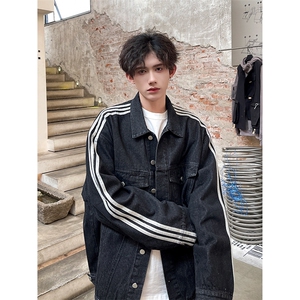 春装个性潮男时尚潮流水洗牛仔外套 2色  A071-N01-P95图片