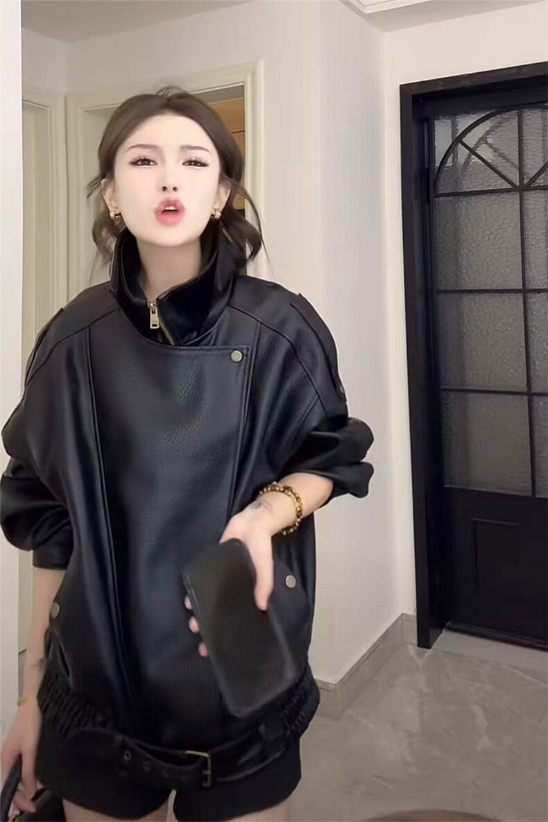 现货网络截图（伯明翰黑武士）定制版高级感皮外套JK78095特P118,女装短外套,星座226-2