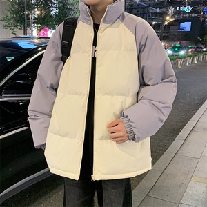 潮美式情侣棉服冬季宽松加厚男女款立领上衣M05-P75图片