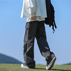 新款直筒休闲工装裤男士宽松复古休闲百搭青少年长裤，男装工装外套，星座410-7