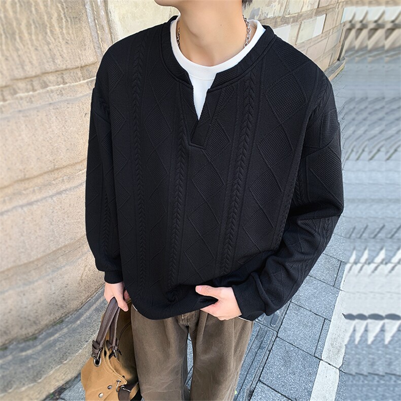 潮流宽松假两件卫衣潮牌休闲上衣A161-MT-2601-P45，男装卫衣，电商A161