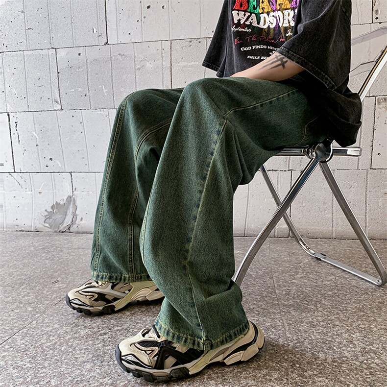 美式牛仔裤男韩版潮流高街帅气个性2023夏季新款ins长裤RK486-P49,男装牛仔裤,星座412-3