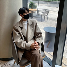 男款呢子外套常规设计小众高街韩版穿搭A061-EJ50079-特批65，女装短外套，电商A061