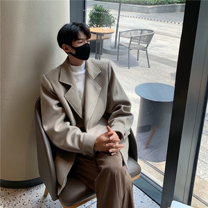 男款呢子外套常规设计小众高街韩版穿搭A061-EJ50079-特批65图片