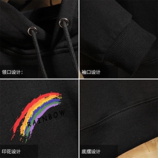 WY2064-P40纯棉连帽卫衣男大码运动帽衫宽松薄外套，男装卫衣，电商A040A